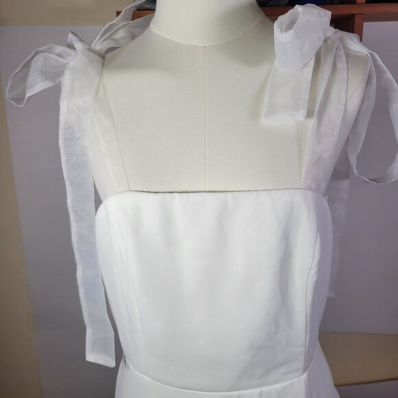 Lulus White Radiant Romance White Tie-Strap Maxi Dress Size M - Picture 2 of 5